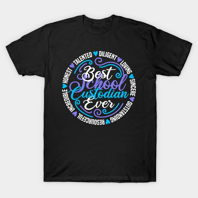 Best School Custodian T-Shirt by TheBestHumorApparel